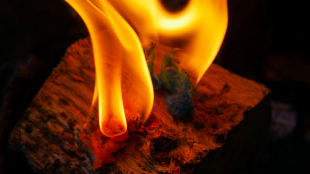 Waterproof fire starter flame